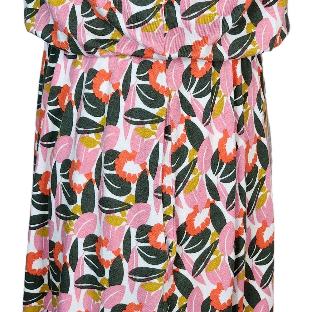 Boden Pink Pop Art Abstract Floral Flutter Sleeve Jersey Mini Dress 4P Coquette - Picture 5 of 14